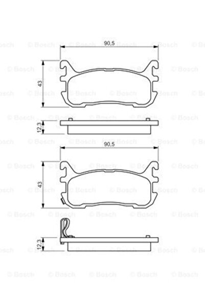 Bosch Set plăcuțe de frână, frână cu disc 0 986 494 482