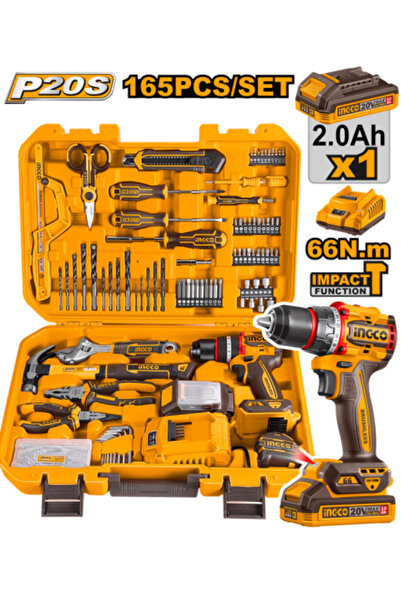 Ingco Impact Drill with 165 Pcs Tools Set