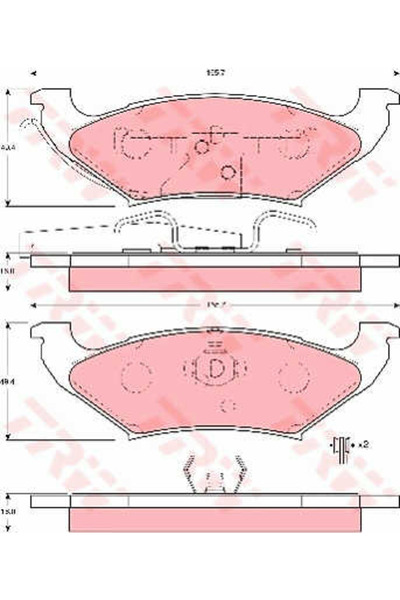 TRW Set plăcuțe de frână, frână pe disc GDB4045
