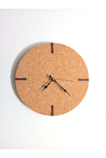 derigami Natural Cork Wall Clock Cork Covered Wall Clock Authentic Wall Clock...