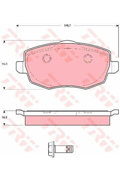TRW Set plăcuțe de frână, frână pe disc GDB1592