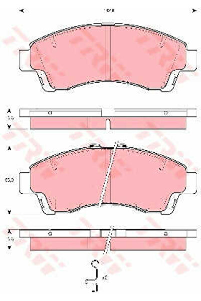 TRW Set plăcuțe de frână, frână pe disc GDB3321