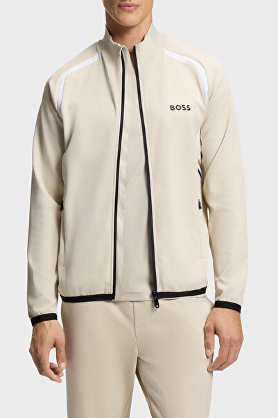 BOSS Logolu Regular Fit Dik Yaka Fermuarlı Sweat Erkek SWEATSHİRT 50554402 272