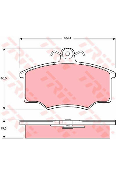 TRW Σετ τακάκια φρένων, δισκόφρενο GDB628