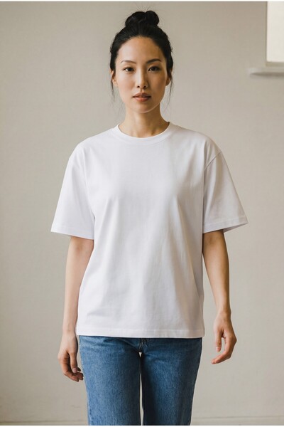 MİNOSORA Karyoka Dikişli Kalın Kumaş Oversize Basic T-Shirt