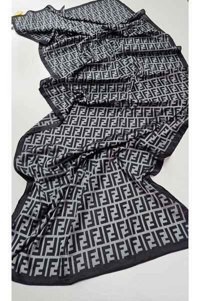 Shiva Scarfs Lux Letter Theme Voile Silk Shawl Accessory Foulard Silk Scarfs ...