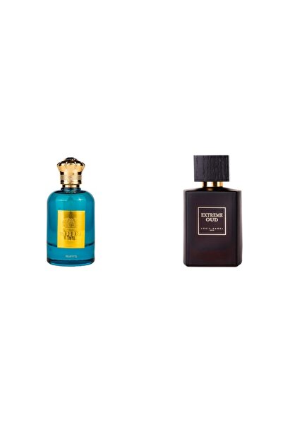 lattafa Set 2 Parfum Barbați: Apa de Parfum Imperial Blue, Riiffs, Barbati - ...