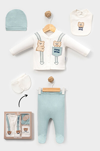 NEU KIDS مجموعة سالوبيت من سلسلة الدببة الخضراء اللطيفة مكونة من 5 قطع لحديثي...