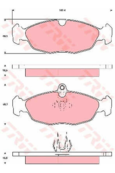TRW Set Placute Frana,Frana Disc Gdb1569 Jaguar Xj/Xk 8 Convertible/Xk 8 Cupe
