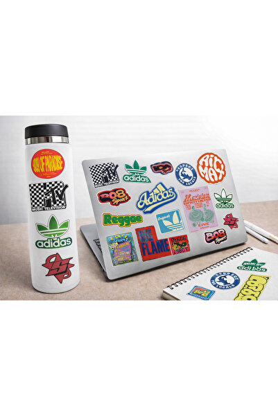 Limitless Design مجموعة ملصقات ريترو ستريت مقاس 22x30 سم - لابتوب، ترمس، دفتر...