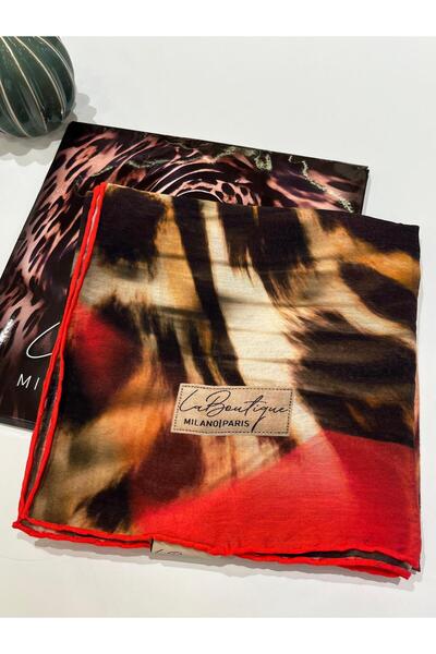 La Boutique Eşarp Güz/Yaz Serinliği Leopar Desenli Eşarp