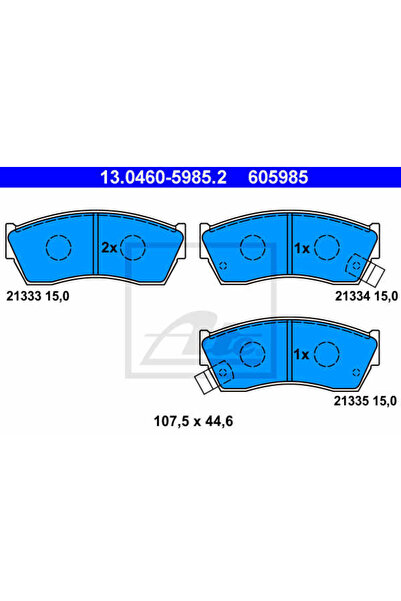 Ate Set plăcuțe de frână, frână cu disc 13.0460-5985.2