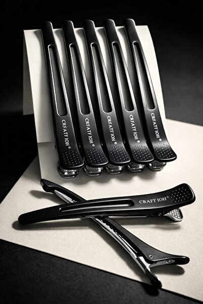 SEVRU Crocodile Metal Hair Clips, 6 Pieces Dragon Clamps, Hairdresser Barrett...