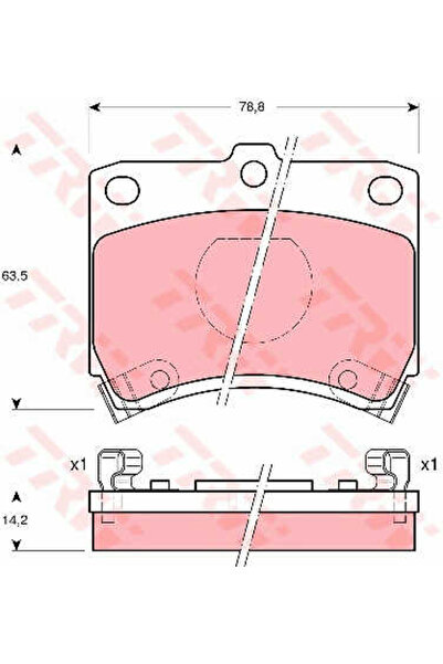 TRW Σετ τακάκια φρένων, δισκόφρενο GDB773