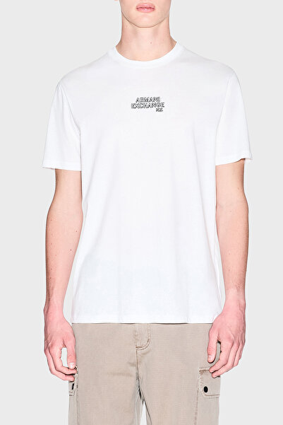 Armani Exchange Cotton Lu Regular Fit Logo Crew Neck t Shirt Men's t Shirt Xm...