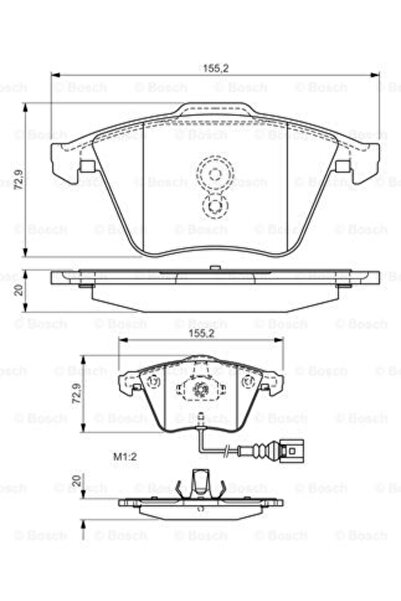 Bosch Σετ τακάκια φρένων, δισκόφρενο 0 986 494 550