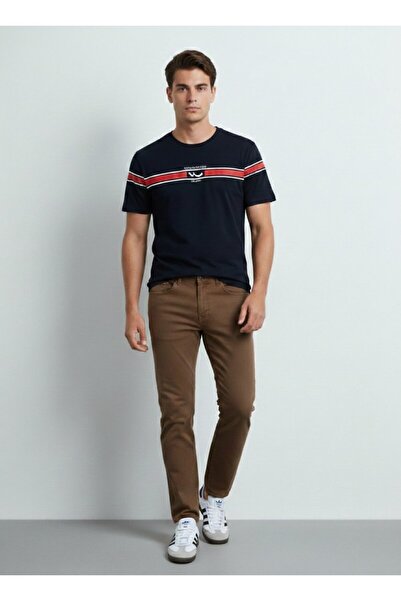 Ltb Prugasti logo Štampano tamnoplava majica