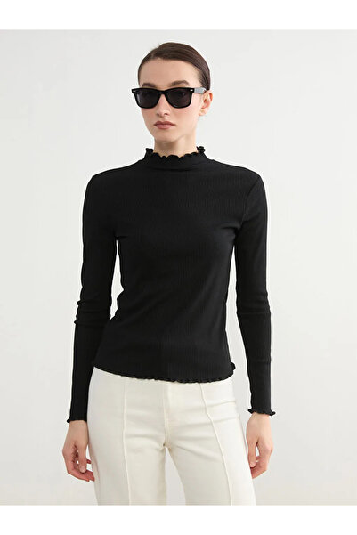 LC Waikiki LCW Modest Fırfırlı Dik Yaka Kadın Body