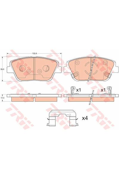 TRW Set plăcuțe de frână, frână cu disc GDB3540