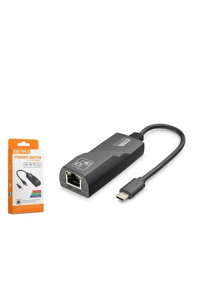 HADRON Hdx7868 Type C USB 3.0 Ethernet Adapter Gigabit Black