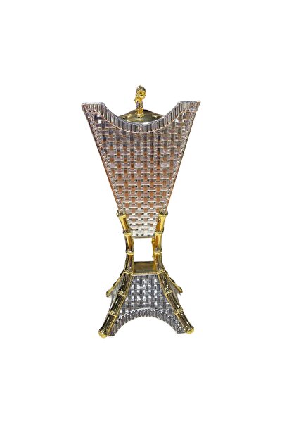 Generic Two-tone incense burner with a bamboo pattern, 26cm in size