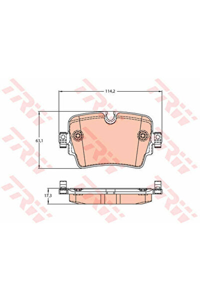 TRW Σετ τακάκια φρένων, δισκόφρενο GDB2095
