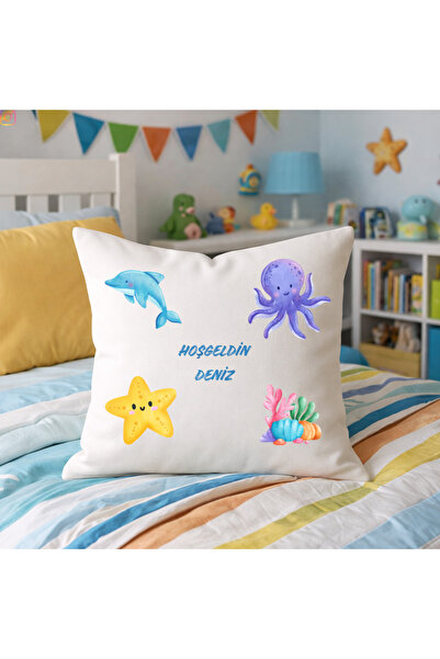 HANOVA CREATİVE غطاء وسادة لغرفة الأطفال حديثي الولادة مطبوع - كيرلنت - هدية ...