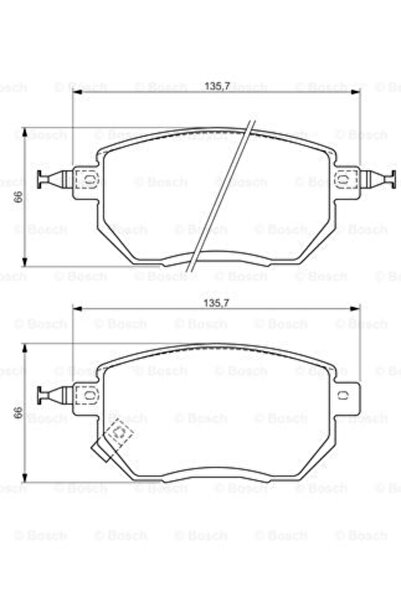 Bosch Σετ τακάκια φρένων, δισκόφρενο 0 986 494 366