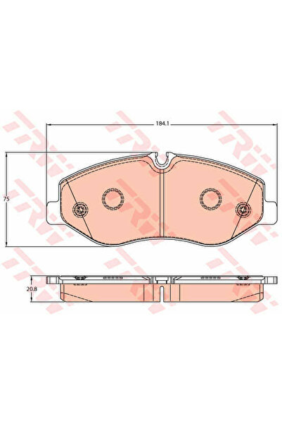 TRW Set plăcuțe de frână, frână pe disc GDB2103