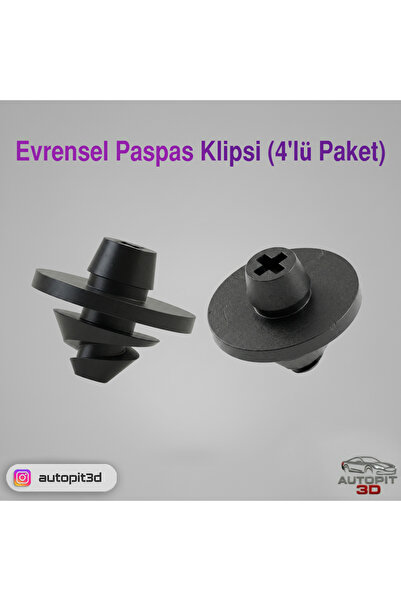 AutoPit 3D Evrensel Paspas Klipsi (4'lü Paket)