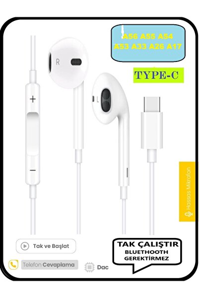TEKNOPARKTA Samsung Galaxy UYUMLU A56 A55 A54 A53 A33 A26 A36 A17 Kulaklık Ty...