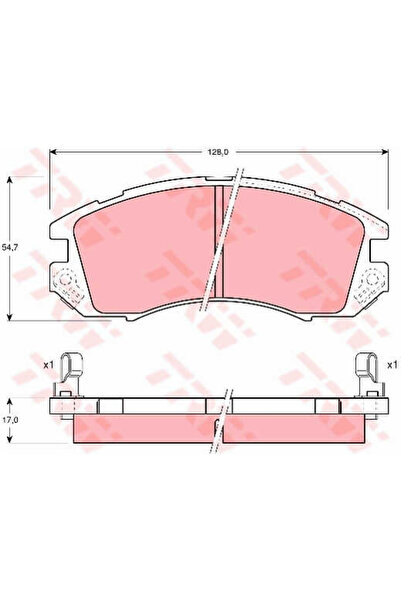 TRW Brake pad set, disc brake GDB989