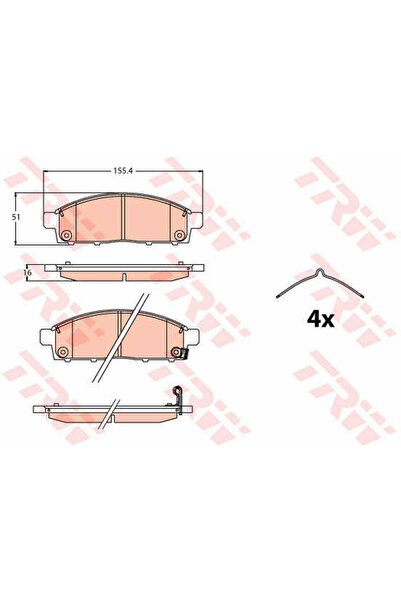 TRW Brake pad set, disc brake GDB2124