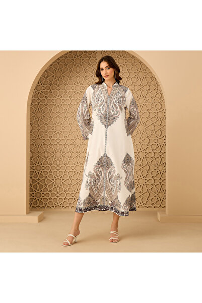Generic Embellished and Printed Kaftan