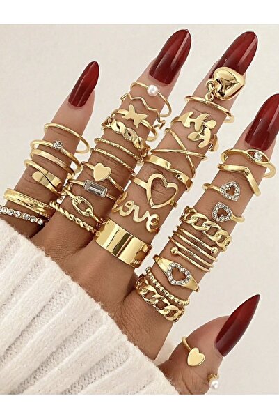 VEYA ✨ طقم خواتم نسائي فاخر بطراز عتيق – 30 قطعة متنوعة تناسب الذوق الأنثوي ا...