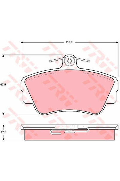 TRW Brake pad set, disc brake GDB812