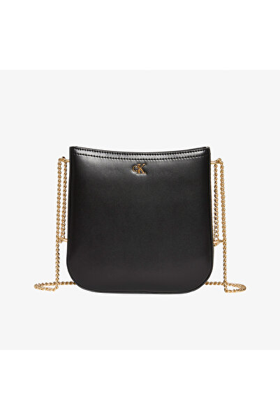 Calvin Klein Saddle With Chain Kadın Siyah Çapraz Çanta