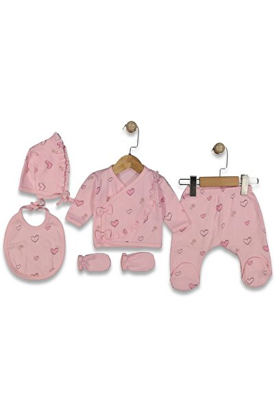 ZEYNUKO طقم زيبين للأطفال حديثي الولادة مكون من قطن قطع مع فيونكة على شكل قلب...