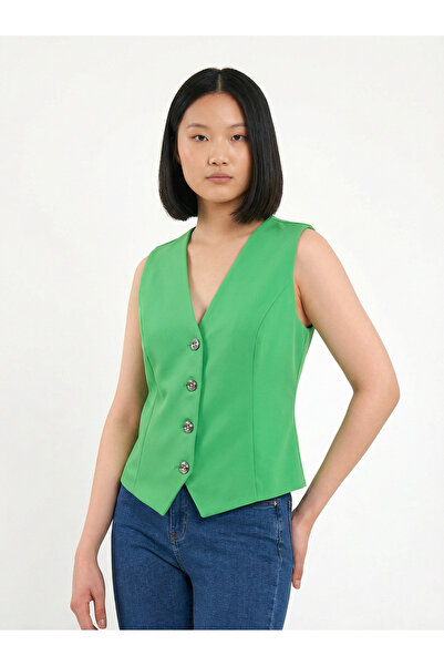 Blue Black Yeşil Günlük Klasik Vest , Regular Fit, Lined , Suit Vest