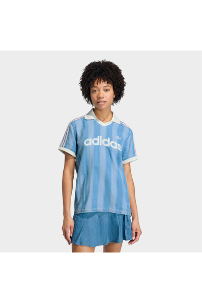 adidas Denim Jersey Kadın Mavi T-Shirt