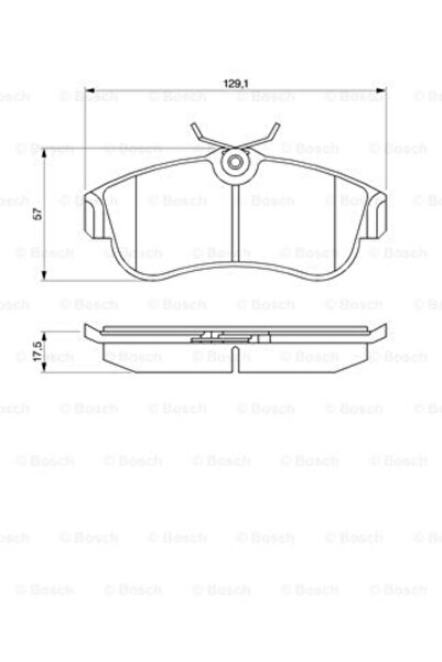 Bosch Set plăcuțe de frână, frână cu disc 0 986 461 147