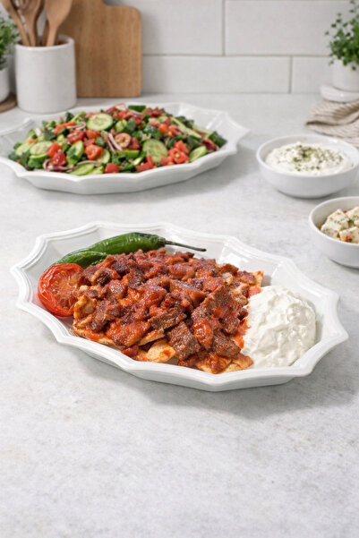 BİODATA 33X20 cm Melamine Kayık Plate Serving Plate Salad Appetizer Sauce Pre...