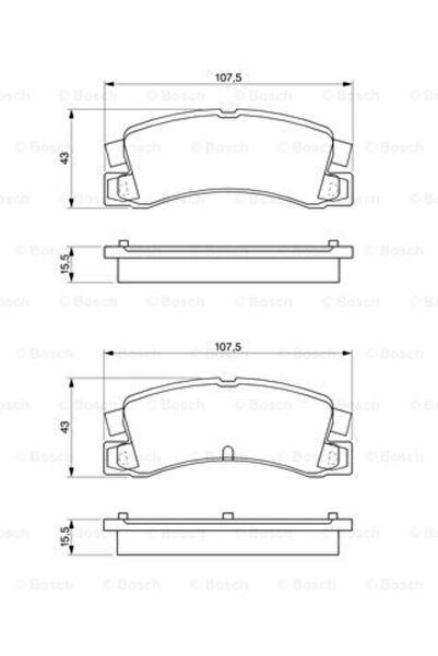 Bosch Σετ τακάκια φρένων, δισκόφρενο 0 986 424 383
