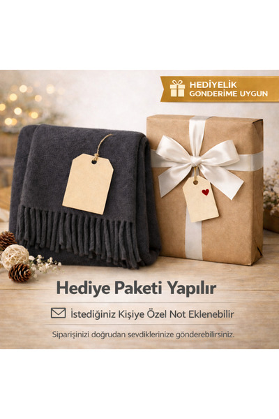 cartzen SoftWarm Hediyelik Polar Şal – Ultra Yumuşak, Geniş Püsküllü Kış Atkısı