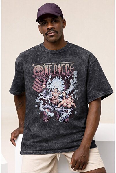 SEVBANO Μπλουζάκι One Piece Monkey D. Luffy Gear 5 με στάμπα άνιμε, unisex, o...