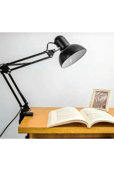 moontime alaçatı Protez Tırnak Manikür Masa Lambası Siyah, İki Parça Setli, G...