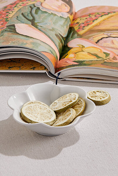 Paşabahçe Çiçek Porselen Servis Tabağı Beyaz