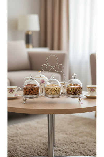 Generic A set of dessert and nut dishes with lids – an elegant touch for comp...