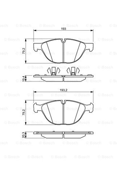 Bosch Set plăcuțe de frână, frână pe disc 0 986 494 307