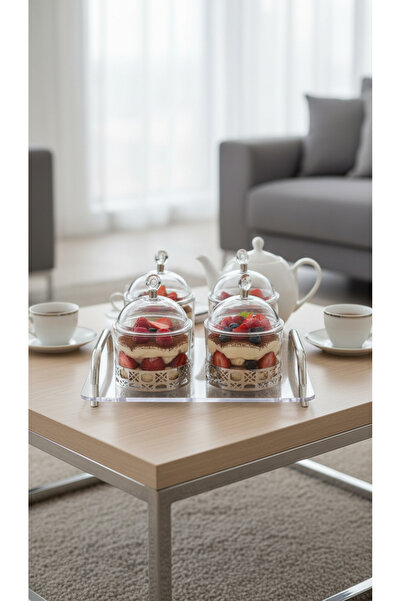 Generic A set of dessert and nut dishes with lids – an elegant touch for comp...